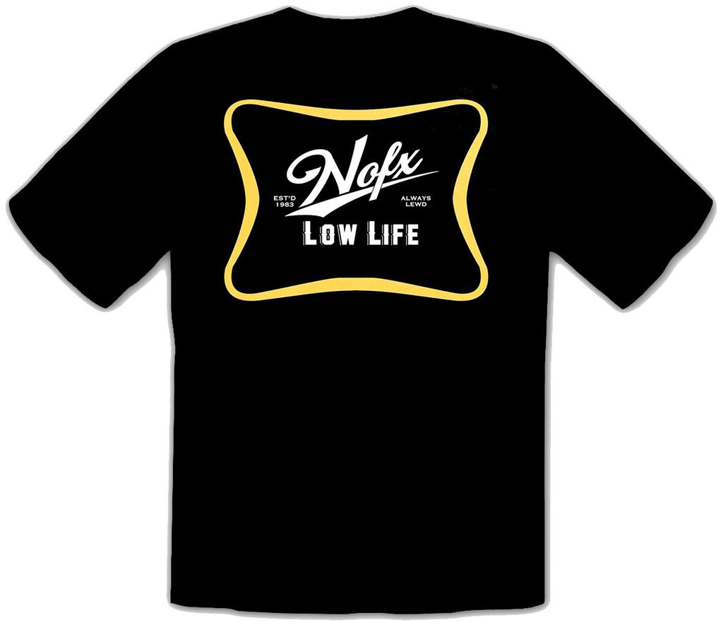 26 NOFX - Lowlife Logo Rock Music Black T-Shirt -276- Unisex T-Shirt