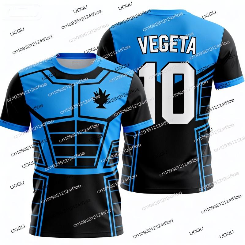 2026 Summer Dragon Ball Z Vegeta Football Jersey T-Shirt Kids Football Special Jersey Kit Adult Men/Women Anime S