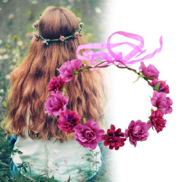 Flower Headbands Floral Garlands Crown Hair Wreath Bride Flower Crown Wedding