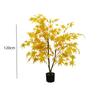 PVC Maple Tree Artificial Tree With Planter 3.9ft/4.9ft/5.9ft Faux Leaves Branches Maple Tree For Fall Party Home Decoration