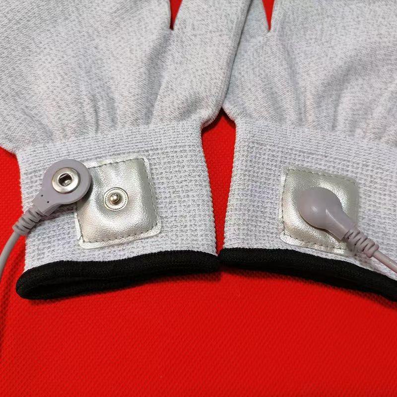 10 Pairs Silver Fiber Conductive Meridian Therapy Gloves for BIO Micro Current Stimulator TENS Face Body Massage Device