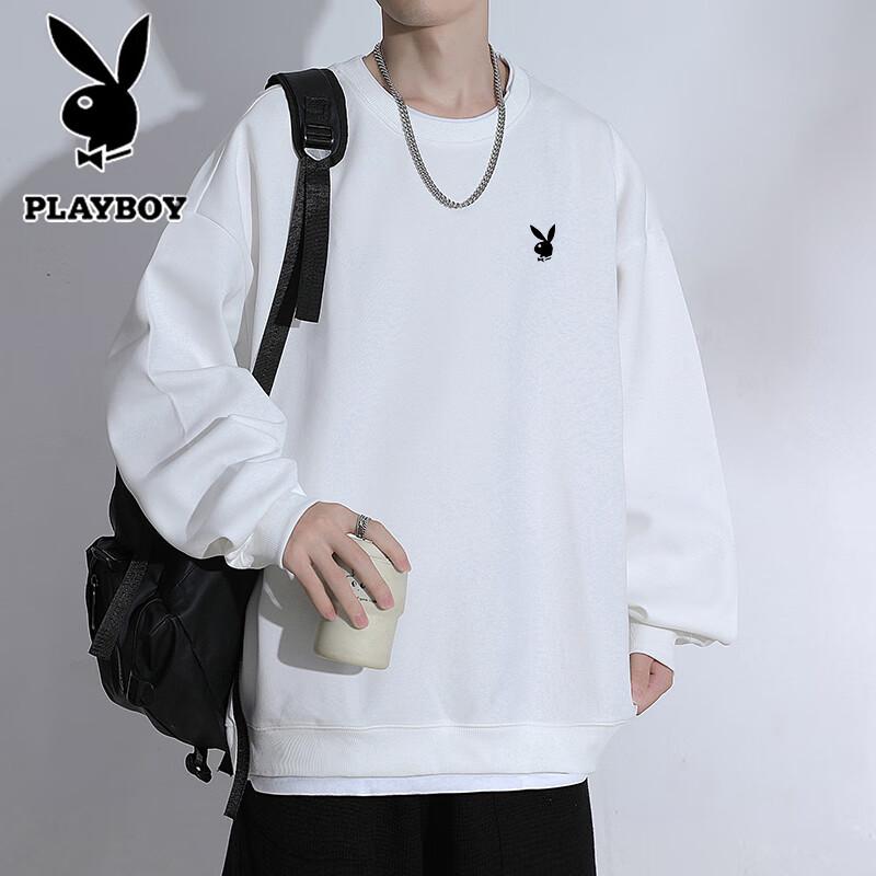 Playboy Men's Fake Two-Piece Crewneck Sweatshirt