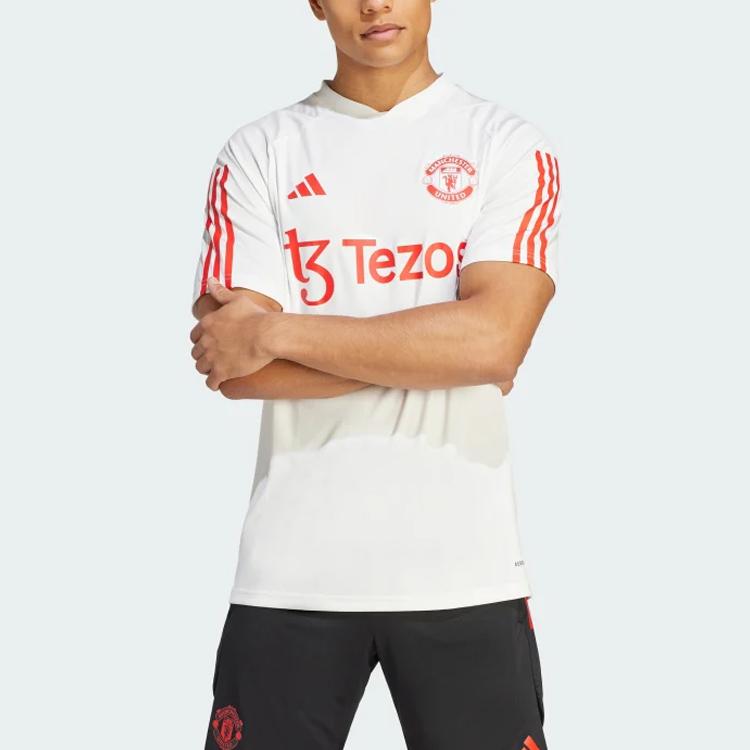 Adidas Manchester United Tiro 23 Training Jersey Men Tops White IA8492