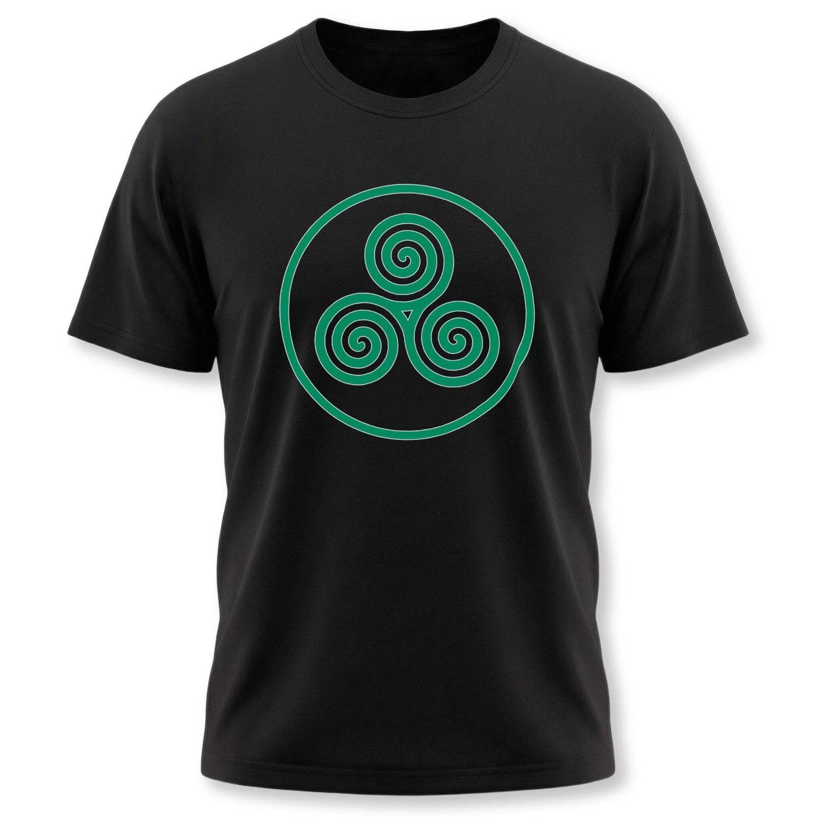 Celtic Triskele T-Shirt | Irish Triple Spiral Knot Graphic Print Tee Shirt XXL