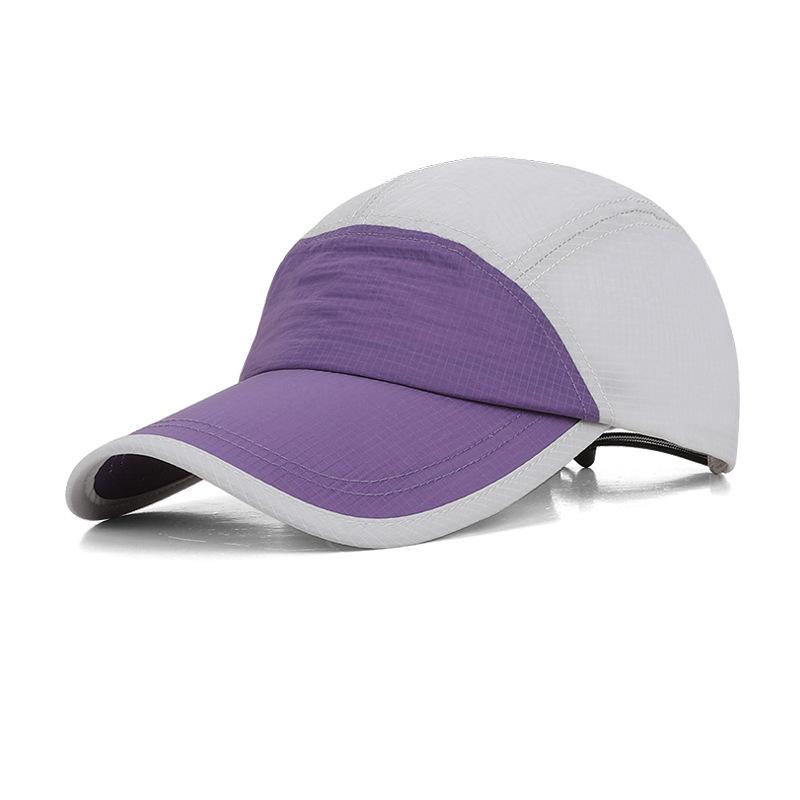 Summer Sun Hat Contrast Color Stitching Quick-Drying Waterproof Cap Men's Outdoor Running Sunscreen Baseball Cap