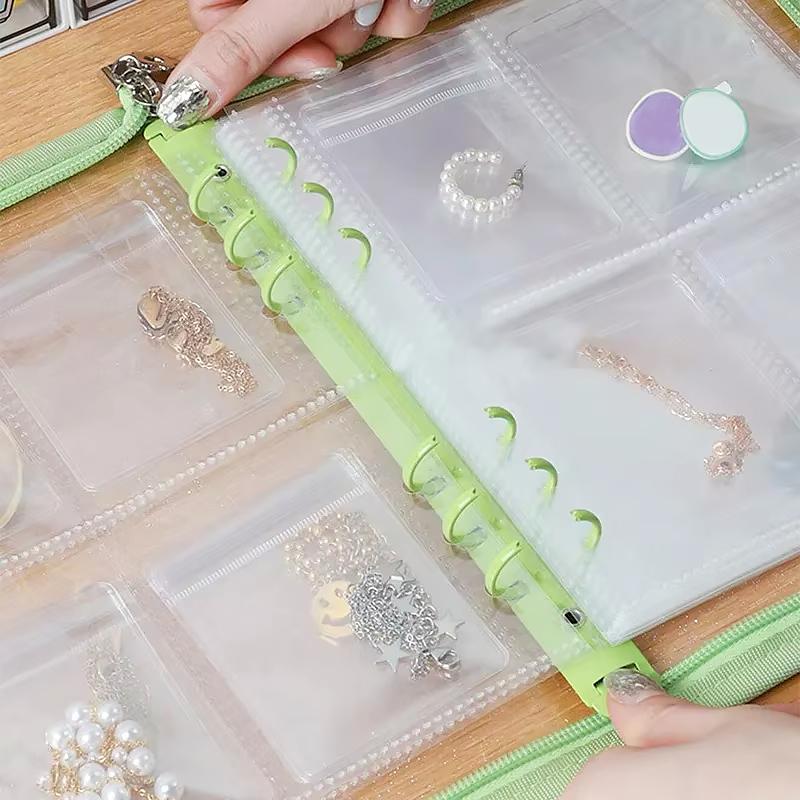 1 Set Candy Colors Convenient Large Capacity Photo Album Includes Sealed Bag Portable Multiple Sizes Multi-Function 25.3x18.5cm