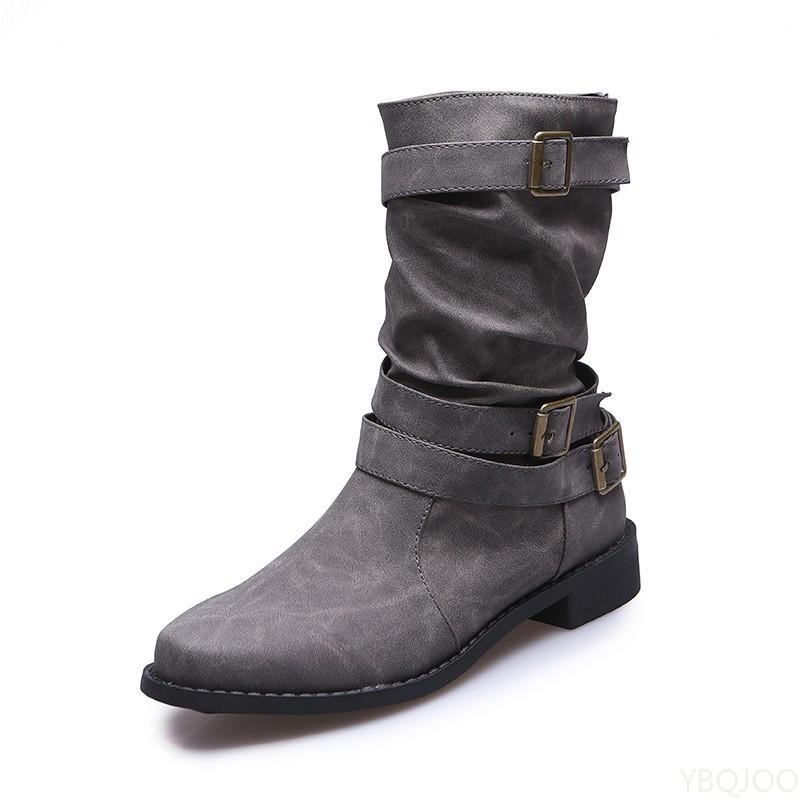 New casual versatile women's boots spring autumn fashionable comfortable pointed thick heeled women's boots