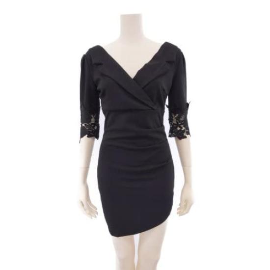 GRAXIA Cabaret Mini Perfect for Hostess and Asymmetrical Mini Size Small Dress, Dress, Cache-Coeur, High-Waisted, Hostesses, Clubs, Lounges, 5/8