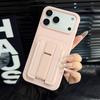 KEYSION Stoßfeste Handyhülle für iPhone 13 14 15 Pro Max 14 15 Plus Silikon+PC Kartensteckplatz Halter Tasche Ständer Rückseite