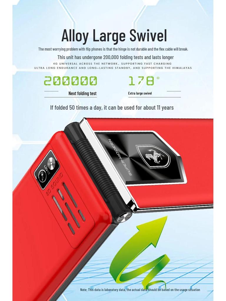 Affordable Senior Flip Phone: 4G, 2.6" Screen, Large Battery, Loud Speaker, Long Standby