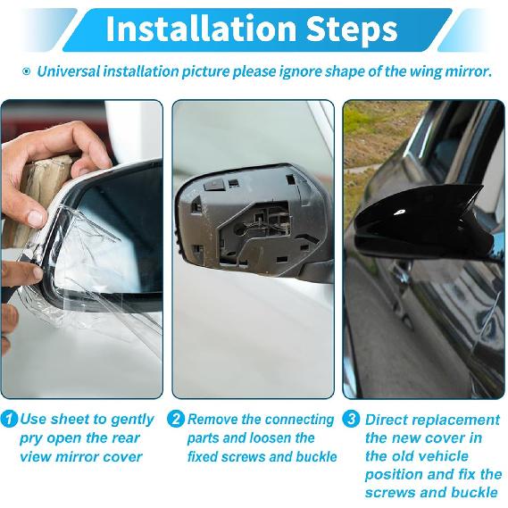 Motoforti 1 Paar Türspiegelkappe für Toyota Yaris 2012-2019 Links Rechts Außenrückspiegel Schalen Kappe Gehäuse für Toyota Yaris Weiß