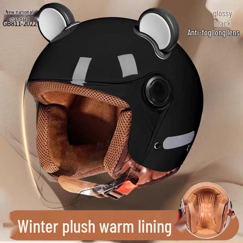 Women's Winter All-Season Half Helmet: Certified, Anti-Fog, Warm, and Safe