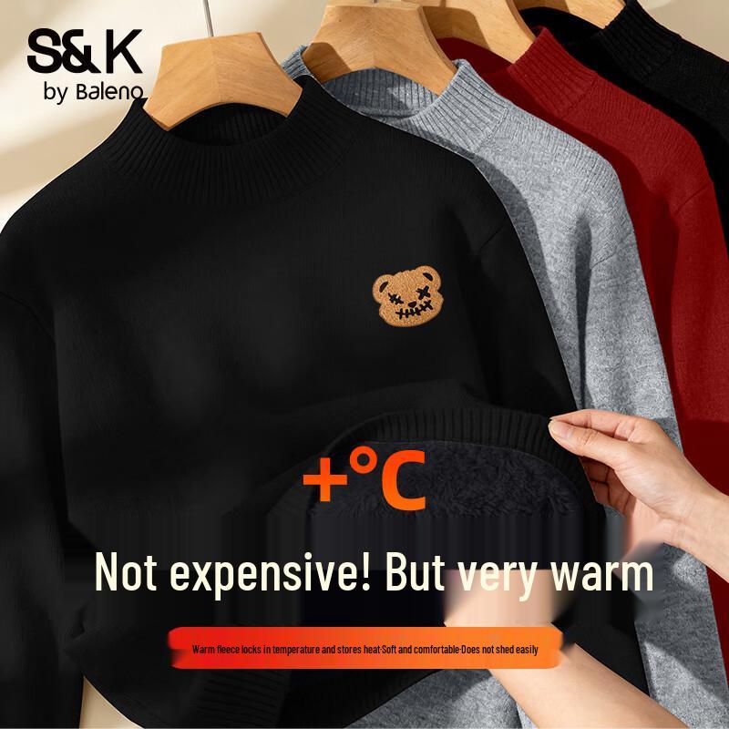 

Baleno Men s S&K Fleece-Lined Mock Neck Sweater M