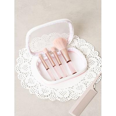 Daiso Mesh Pouch   Makeup Brush Set Of 4
