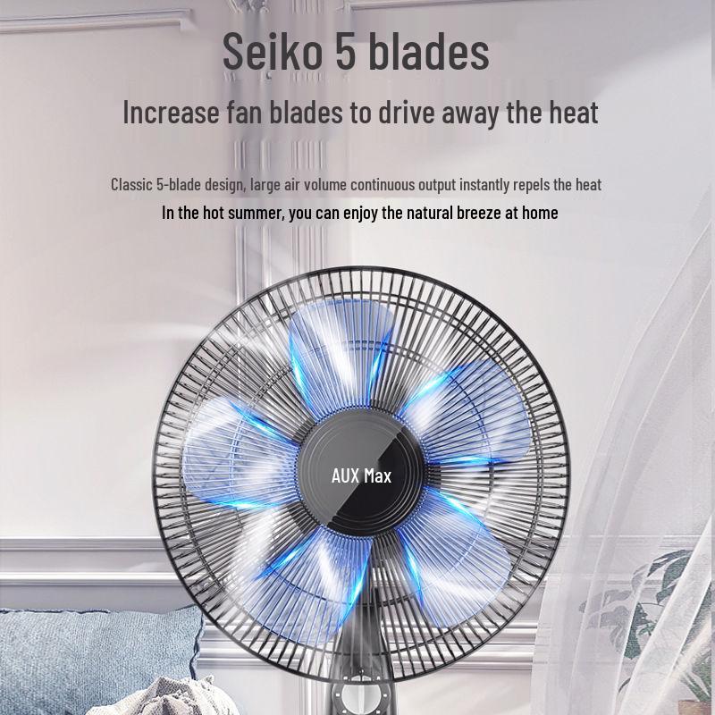 AUX Low-Noise High-Power Vertical Floor Fan for Home & Office
