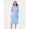 ELLE Elegant Off-Shoulder Design Shirt Dress