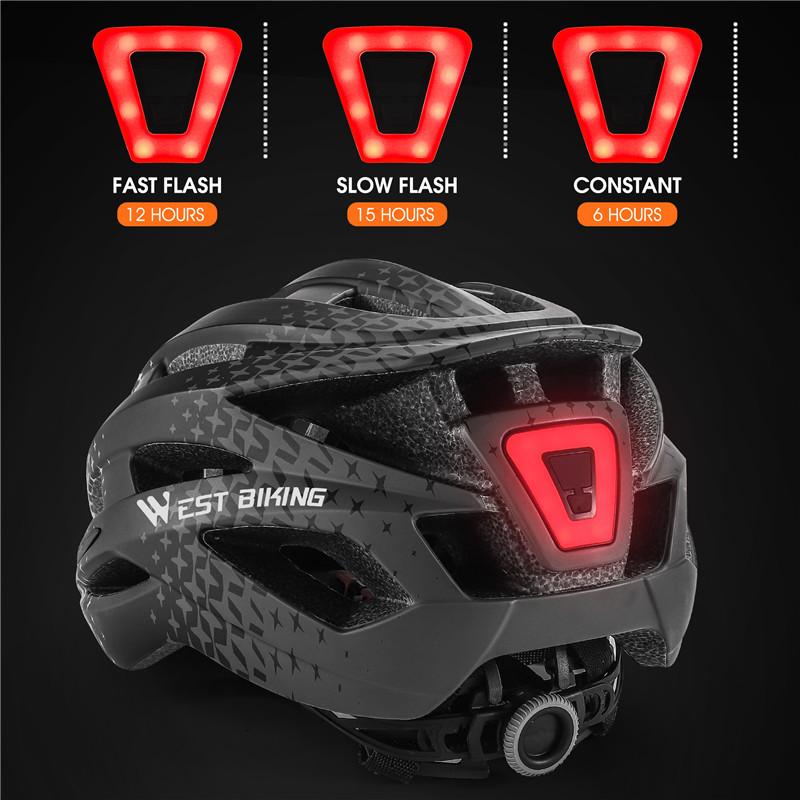 WEST BIKING Unisex Cycling Helmet Integrally-Molded Adjustable MTB Road Bicycle Safety Hat For Men Women Thickened Sport Helmet