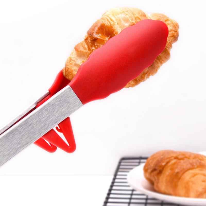 High Temperature Resistant Stainless Steel Food Clips Durable AntiScalding BBQ Tongs For Outdoor Barbecue Grilling Cooking