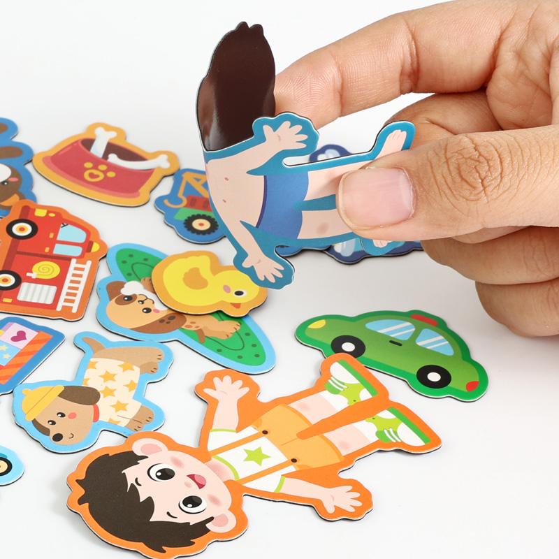 Non-Toxic Montessori Children Dress Up Game Busy Book My First Quiet Book Paste Early Learning Educational Toys Children Matching Game