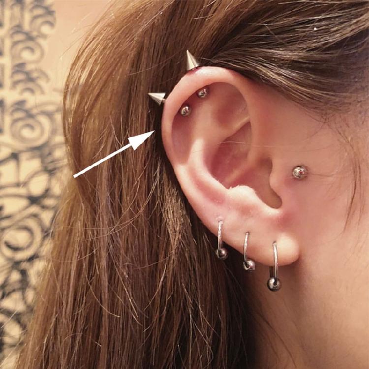 Cercei Gothic Bar Spike Conic Scurți Lungi Cartilaj Helix Piercing Stud Earrings