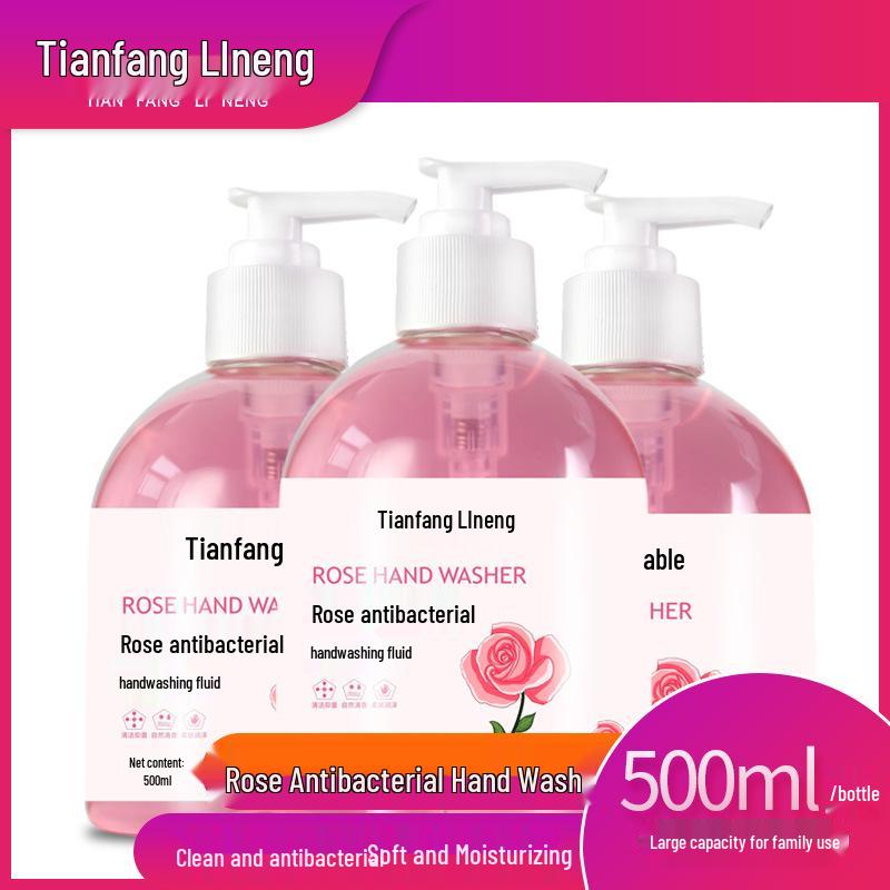 Tianfang Lineng Rose-Scented Antibacterial Hand Soap, 500ml - Perfect for Families & Hotels