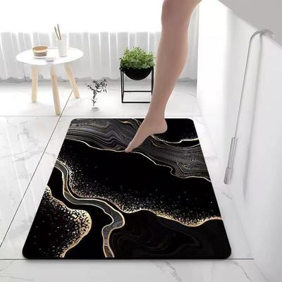 Marmor Vergoldung Druck Badezimmer Verdickungsmatte Bad Rutschfeste Teppiche Im Waschbecken Badewannenseite Bodenläufer Duschraum Fußmatte Memory-Schaum 3D-Pad