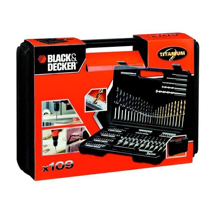 Drilling and Screwing Kit - Black+decker - A7200-xj - 109 Pieces - 30 Drill Bits - 67 Screwing Accessories