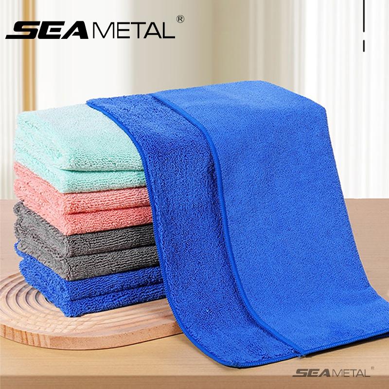 SEAMETAL 350GSM Microfiber Car Wash Towel High Density Absorbent Cleaning Cloth Car Detailing Window Glass Scratch-Free Washcloth