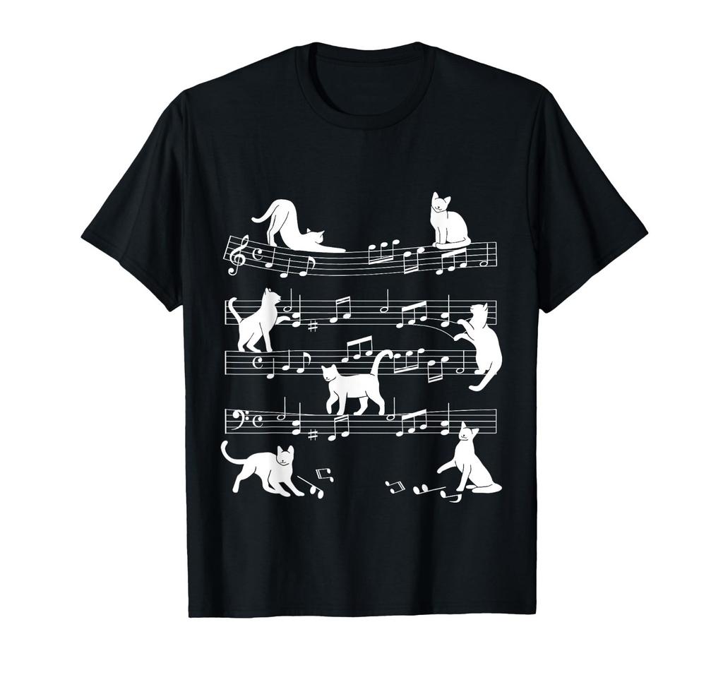 Cat Music Pet Cat Design T-Shirt Mens Womens Tees Top for Men Women Girls