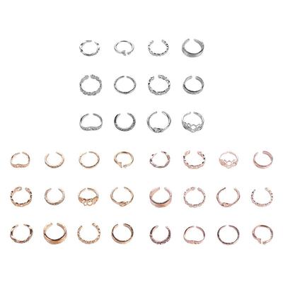 Accessoires Bijoux de Mode Style Coréen Bague d'orteil Bague Ouverte Ensemble de Bagues de Pied Vintage Bague d'orteil pour Femme