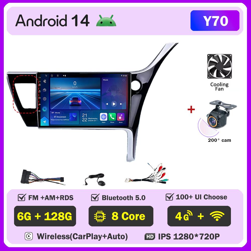 Pentru Toyota Corolla 11 Auris RHD 2017 - 2018 Player Radio Auto Ecran Carplay Auto Autoradio Mirror Link Sisteme Auto Inteligente