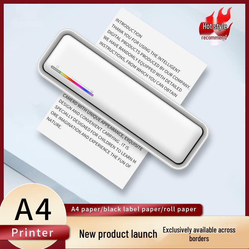 X9 Portable Inkless A4 Photo Printer - Bluetooth Mobile Thermal Printer