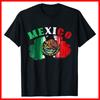 Mexico Mexican Flag Pride Eagle Red Green And White Black Cotton T-Shirt Unisex T-Shirt