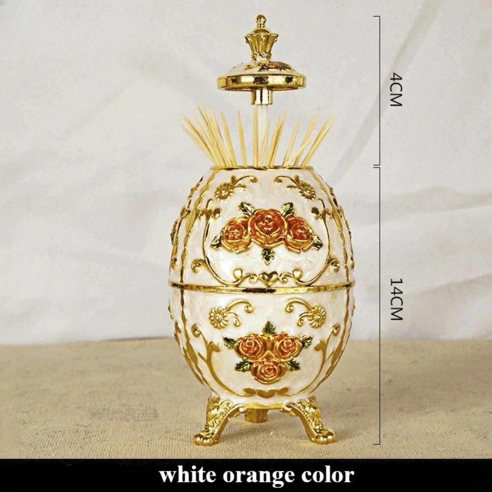 Rose Press Toothpick Holder, Light Luxury High Quality Household Goods, Fashion Retro Plastic Toothpick Box