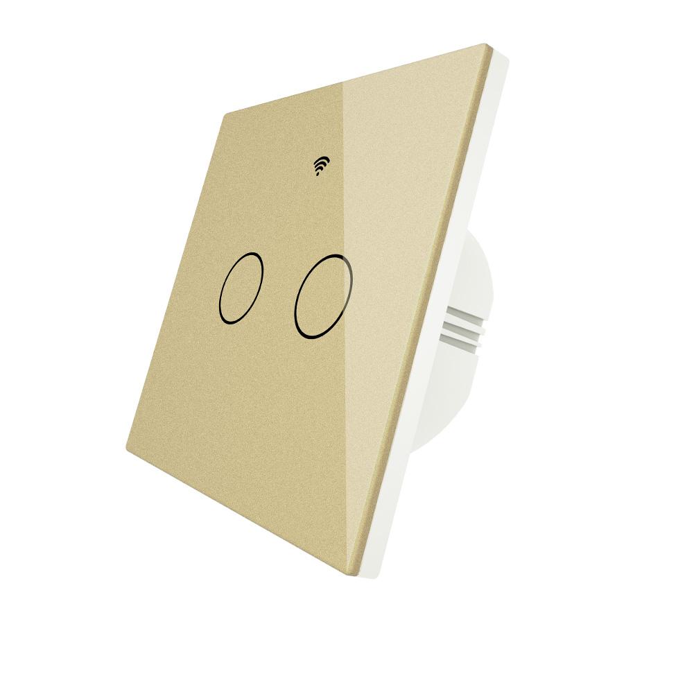 Moes RF433 WiFi Wall Touch Switch No Neutral Wire Needed Wireless Smart Life/Tuya App Relay Status and Backlight Switch OFF