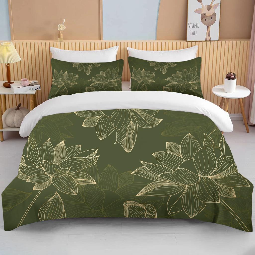 Botanical Flower Double Bed Duvet Cover Bed European Bedding Sets Home Textiles Luxury Pillow Cases Bedroom Bedding Sets