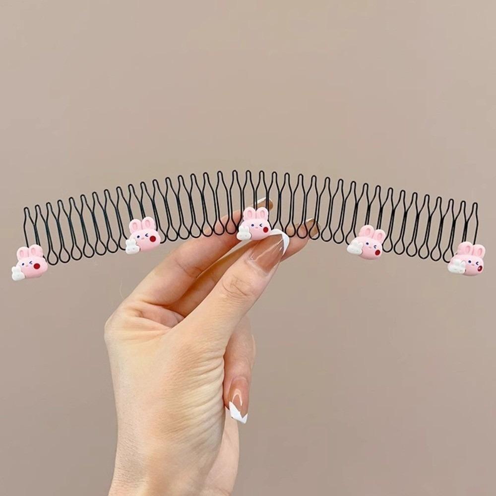 Nuovo pettine colorato a forma di cuore, pettine per capelli a estrazione a forma di stella, fascia per capelli con fiocco, filo invisibile, copricapo antiscivolo, per bambini e bambine