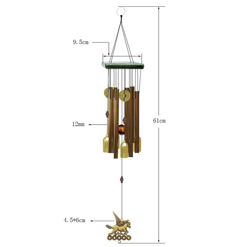 Antique Wind Chime Copper Tube Wind Chime Outdoor Garden Door Hanging Decor Copper Multitube Bell Wind Chime Home