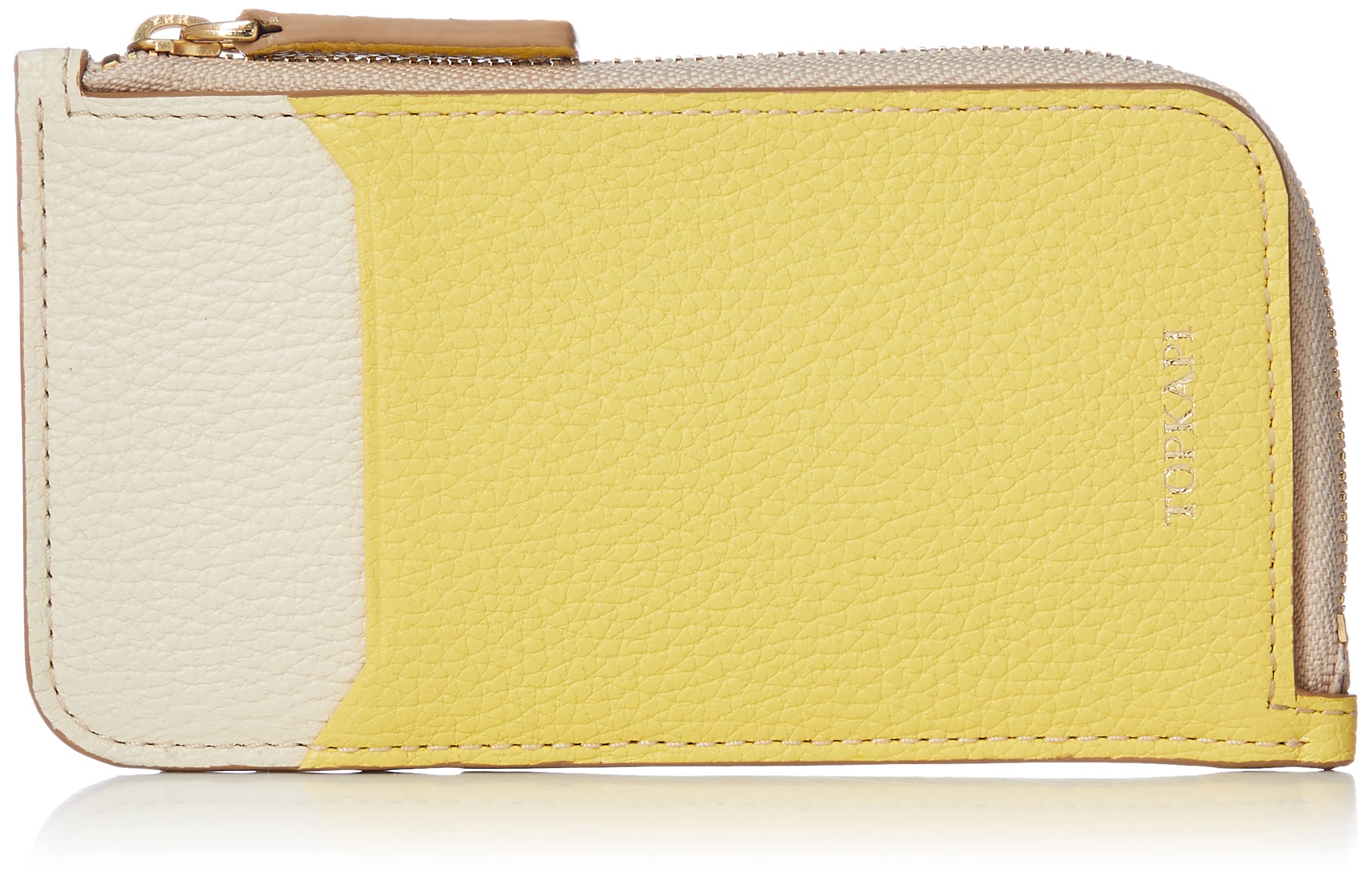 Женский двухцветный кожаный футляр TOPKAPI, лимонно-желтый, тонкий, универсальный размер