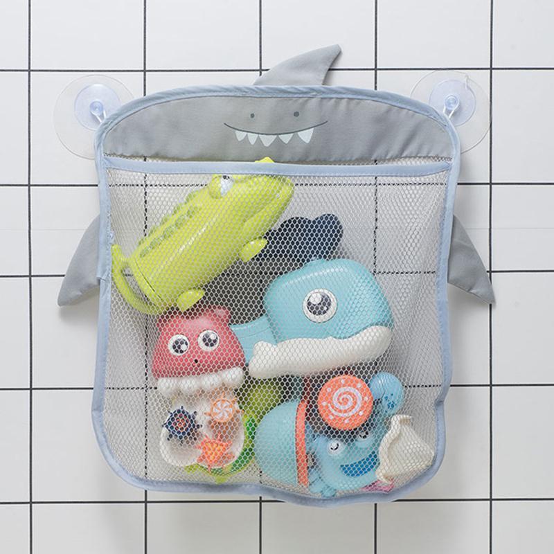 Bathroom Sundries Storage Hanging Bag Mesh Bag Basket For Kids Bath Toys Bag Cartoon Waterproof Cloth Hanging Bag