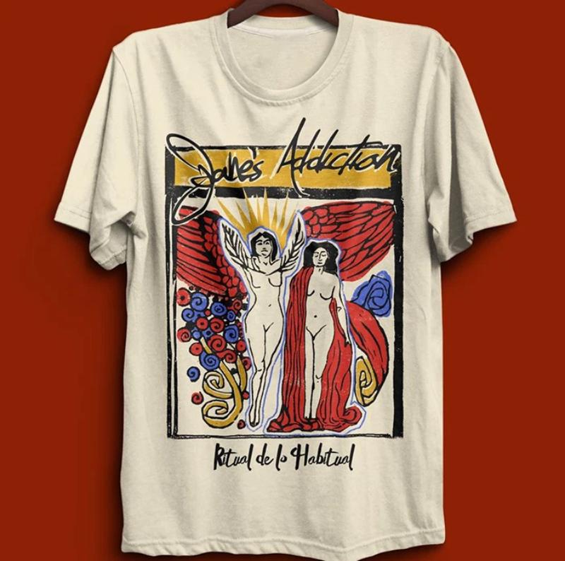 

Rare! 2025 Jane s Addiction Band T-shirt Full Size S-4XL Unisex New Spring/Summer Arrivals Man and Woman 5XL різнокольоровий
