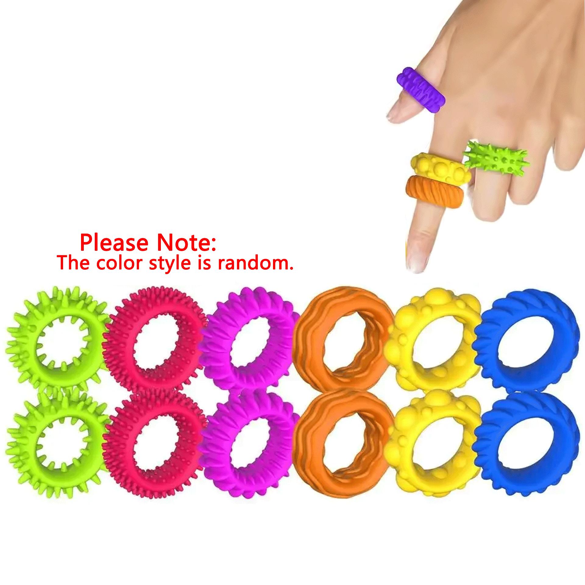 New Spinning Fidget Toys Children s Silicone Sensory Ring Silicone Stress Relief Fidget Ring Toy For   Kids