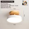 Modern Led Ceiling Lights Entrance Hallway Ceiling Lamps Balcony Wood Round Cloakroom Dining Room Study Bedroom Lighting