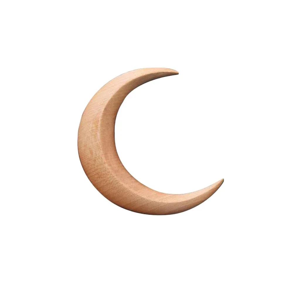 Wooden Moon Handmade Hair Stick Hairpin Hair Fork Clip Comb Ladies Crescent-shaped Personality Thick Hair Clip Styling Tools