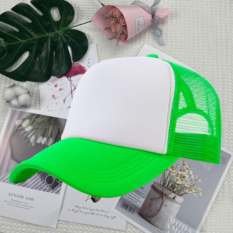 Summer Color Matching Truck Driver Sponge Net Cap Work Cap Volunteer Cap Duck Tongue