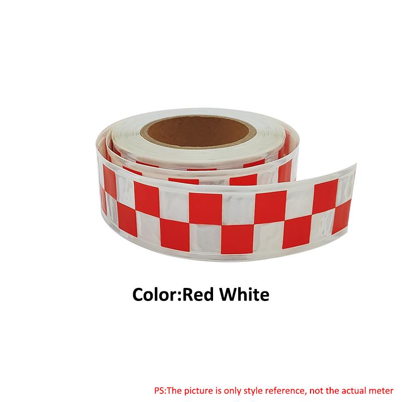 VOOFENG Print Checker Microprismatic Reflective PVC Tape Sewing on Clothes Bag Police Workwear Warning Tape Reflector 5cm Width