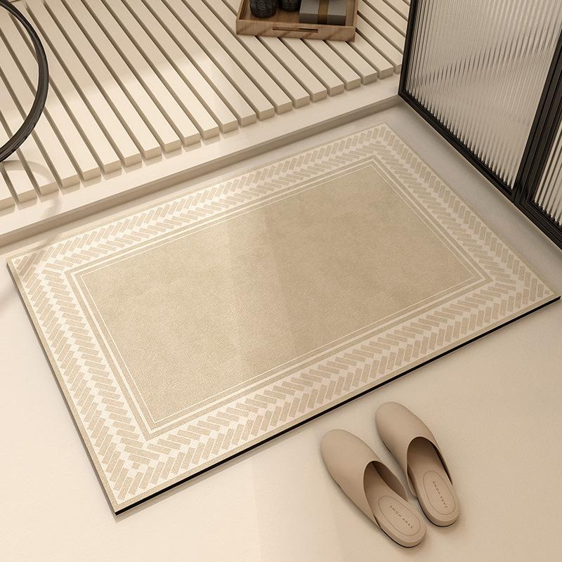 Diatom Mud Floor Mat Dirt-resistant Bathroom Floor Mat High-end Quick-drying Water-absorbing Pad Bathroom Anti-slip Pad Easy-to-maintenance Foot Mat