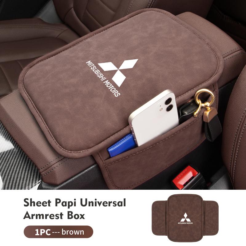 

For Mitsubishi Car Central Armrest Pad Anti Slip Auto Center Console Arm Rest Mat Seat Box Cover Outlander Pajero Sport Lancer