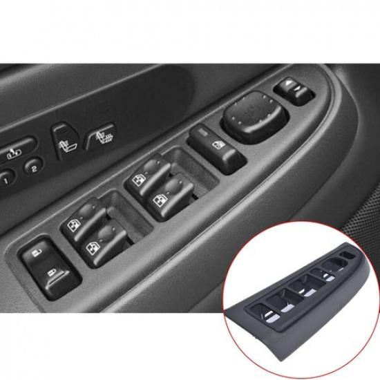 Gray Master Window Switch Bezel for Chevy Silverado GMC Sierra 1500 2500 3500 LH