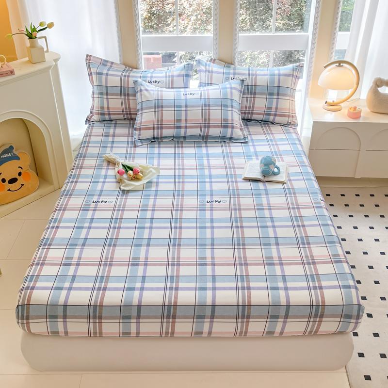 Kawaii Cartoon Panda Fitted Sheet With 2 Pillowcase Bamboo Tree Bed Sheet Set Cotton Bed Cover With Deep Pocket For Child Teen